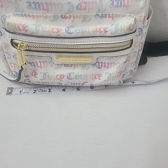 Juicy Couture Rosie Mini Backpack Purse White-Rainbow Nylon - Picture 7 of 10